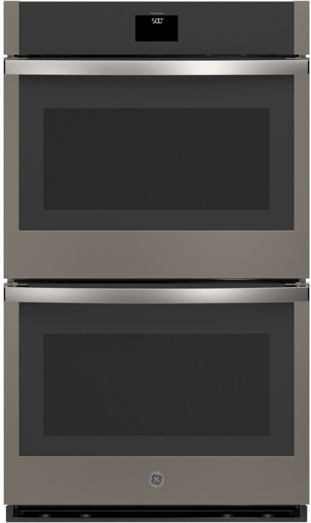 GE® 30" Fingerprint Resistant Slate Double Electric Wall Oven-0