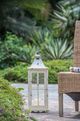 A & B Home Evelyn 2-Piece White Enclosed Outdoor Lantern Set-4