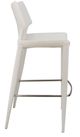 VIG Furniture Modrest Hayes 2-Piece Stainless Steel/White Bar Stool Set-2