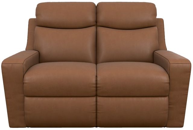 La-Z-Boy® Emmons Oak Leather Manual Reclining Loveseat-1