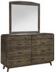 New Classic® Home Furnishings Rex Walnut Dresser and Mirror-0
