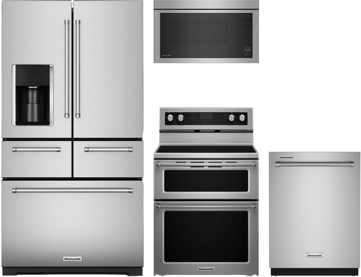 KitchenAid® 4 Piece Stainless Steel Kitchen Package