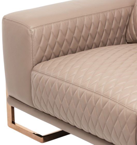 Michael Amini® Mia Bella Light Coffee/Rose Gold Leather Chair and a Half-3