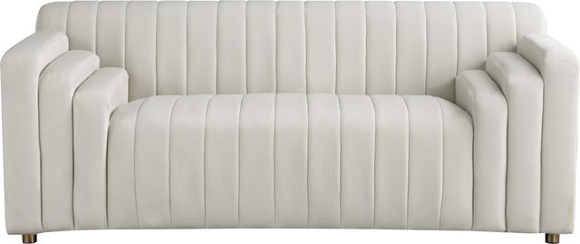 Meridian Furniture Naya Cream Upholstered Loveseat-1