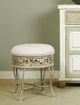 HH2 Home Villa Bone/Distressed White Vanity Stool-4