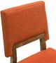 Armen Living Customizable Channell 2-Piece Orange Upholstered Dining Chair Set-4