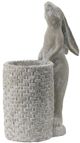A & B Home Gray Cement Rabbit Planter-0