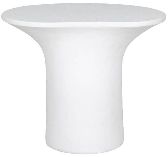 Moe's Home Collection Yumi White Fiberglass Outdoor Accent Table-1