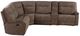 Parker House® Copper 6-Piece Shadow Brown Manual Reclining L-Shape Sectional-4
