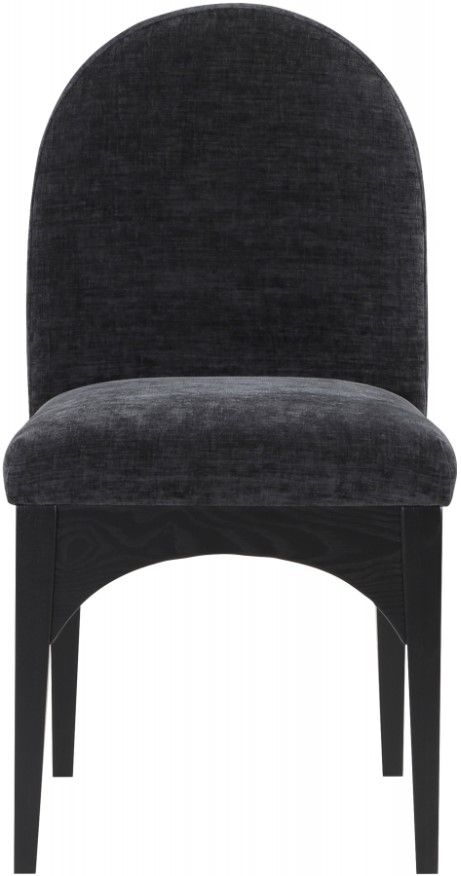 Meridian Furniture Waldorf Black Chenille Upholstered Dining Chair-1
