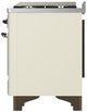 Ilve® Majestic III 60" Antique White Pro Style Dual Fuel Liquid Propane Range with French Top and Burnished Trim-4