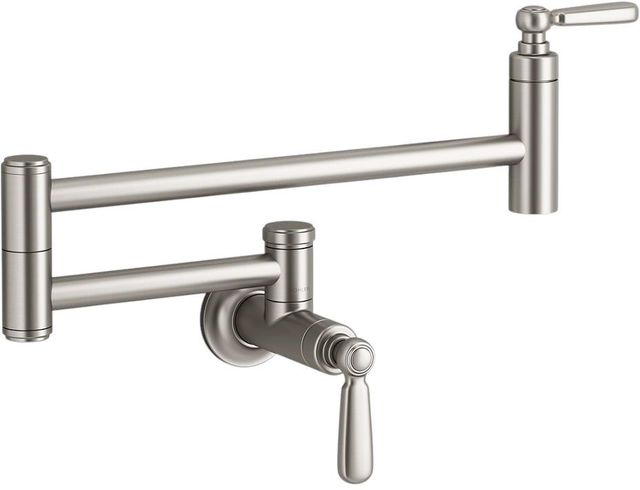 KOHLER® Edalyn™ by Studio McGee Vibrant Stainless Wall-Mount Pot Filler-0
