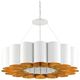 Currey & Company Chauveau Contemporary Gold Leaf/Pearl White Chandelier-0