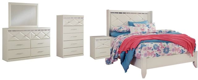 Signature Design by Ashley® Dreamur 6-Piece Champagne Full Panel Bed Set-0