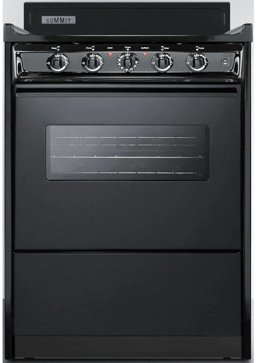 Summit® 24" Black Freestanding Electric Range-0