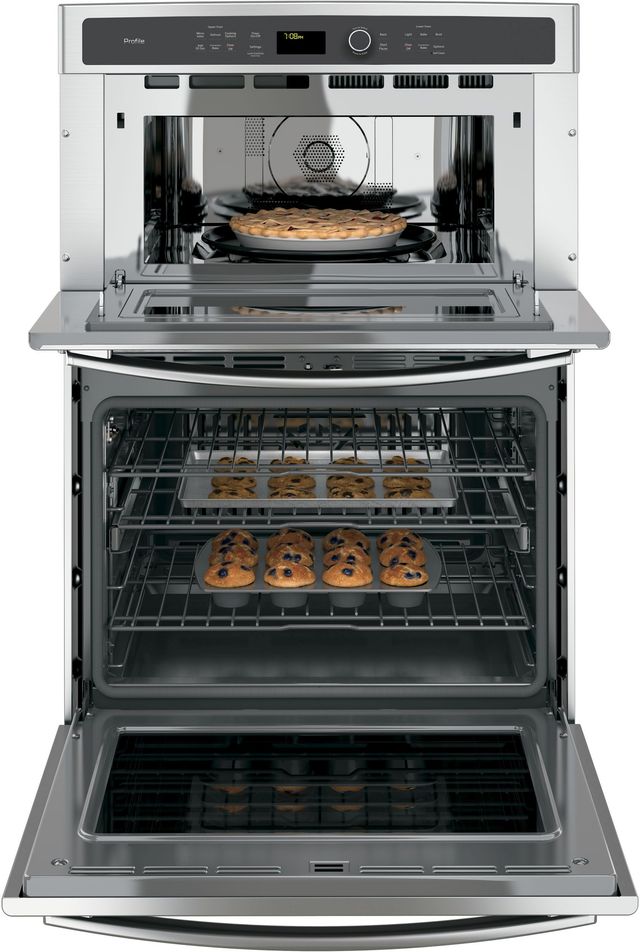 GE Profile™ 30" Stainless Steel Electric Built In Combination Microwave/Oven-2