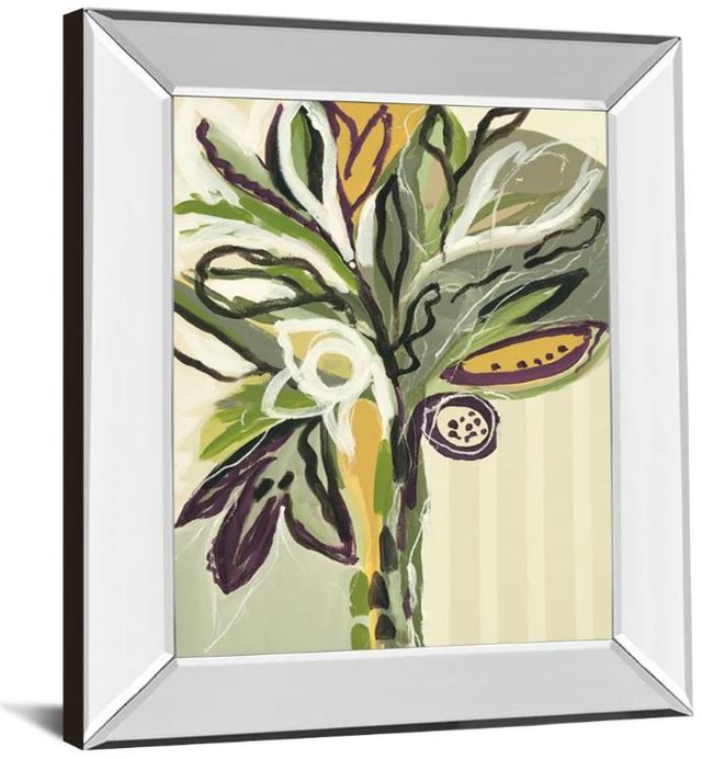 Classy Art Serene Floral Il by A. Maritz Mirror Framed Wall Art-1