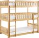 Mazin Furniture Bartly Natural Pine Twin Triple Bunk Bed-0