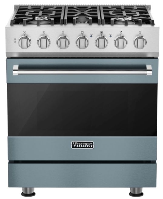 Viking® 3 Series 30" November Sky Pro Style Dual Fuel Range-0