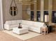 International Furniture Direct Georgia Ivory Square Ottoman-1