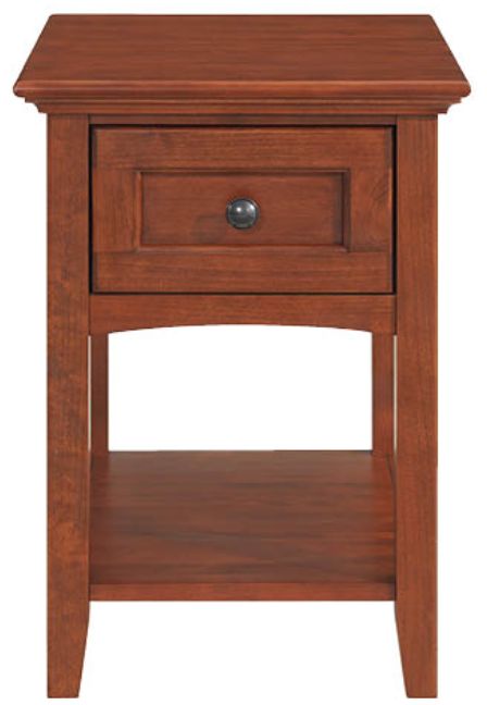 Whittier Wood® Furniture McKenzie Glazed Antique Cherry Chair Side Table-3