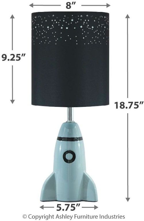 Signature Design by Ashley® Cale Gray/Black Table Lamp-2