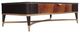 Michael Amini® Malibu Crest Crotch Mahogany Cocktail Table with Gold Legs-4