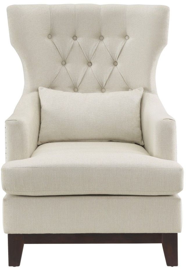 Mazin Furniture Adriano Beige Upholstered Accent Chair-1