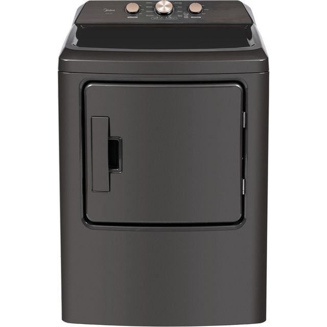 Midea 7 Cu. Ft. Metallic Gray Front Load Gas Dryer-0