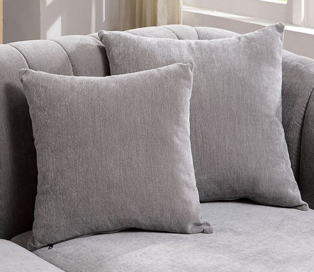 Furniture of America® Goodwick 2-Piece Light Gray Right-Arm Facing Sectional and Chaise-2