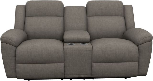 La-Z-Boy® Ava Truffle Manual Reclining Loveseat with Console-1