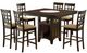 Coaster® Gabriel 7-Piece Beige Storage Counter Height Dining Set with Cappuccino Base-0
