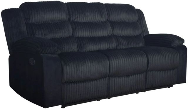 New Classic® Home Furnishings Willow Black Manual Dual Reclining Sofa-0