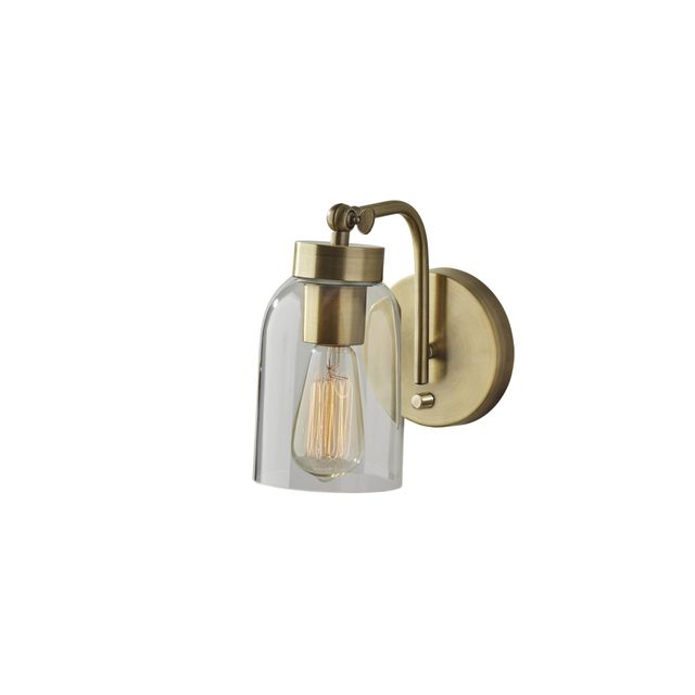 Adesso® Bristol Antique Brass Wall Lamp-1