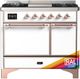 Ilve® Majestic III 40" Custom Pro Style Dual Fuel Liquid Propane Range with Solid Door and Copper Trim-0