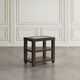 Jofran Inc. Urban Icon Glass Top Chairside Table with Merlot Base-1