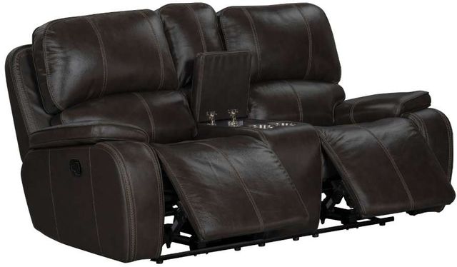 New Classic® Home Brookings Charcoal Manual Reclining Console Loveseat-3
