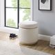 Linon Sunny Natural/White Storage Ottoman-1