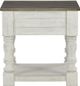 Signature Design by Ashley® Havalance Gray End Table with Distressed Vintage White Base-2