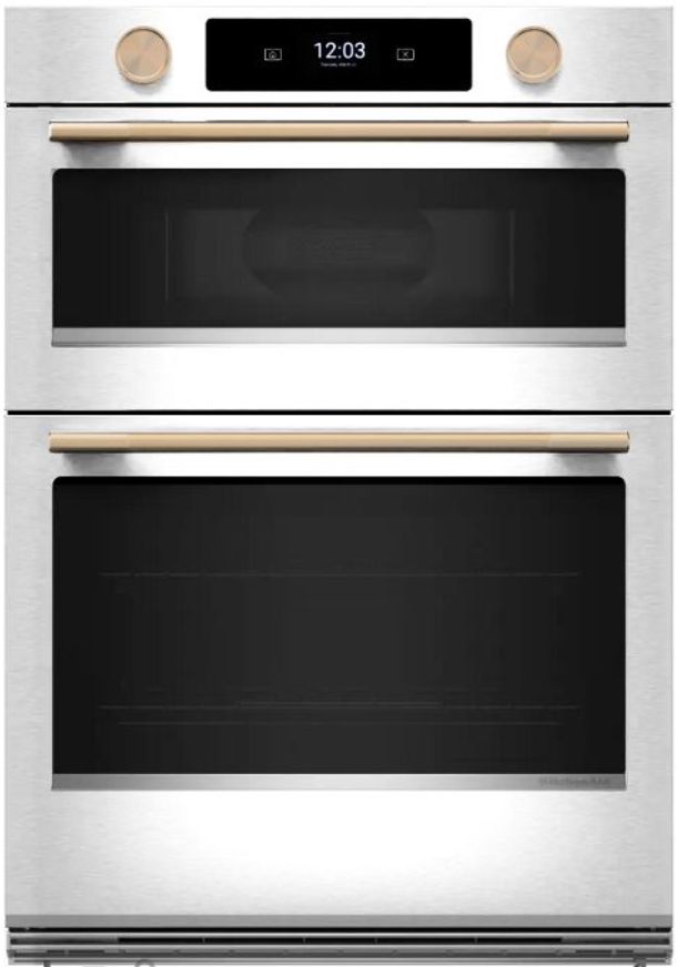 KitchenAid® 30” Porcelain White Smart Oven/Micro Combo Electric Wall Oven with Assisted Cooking Modes-0