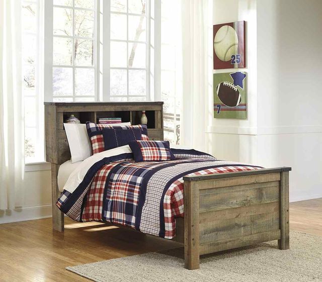 Signature Design by Ashley® Trinell Rustic Brown Youth Twin Bookcase Bed-1