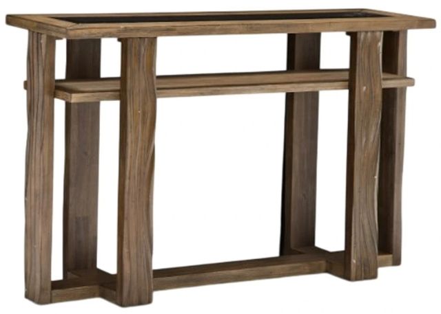 Michael Amini® Del Mar Sound Glass Top Console Table with Boardwalk Base-0