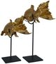 Currey & Company Goldfish Black/Gold Set-2
