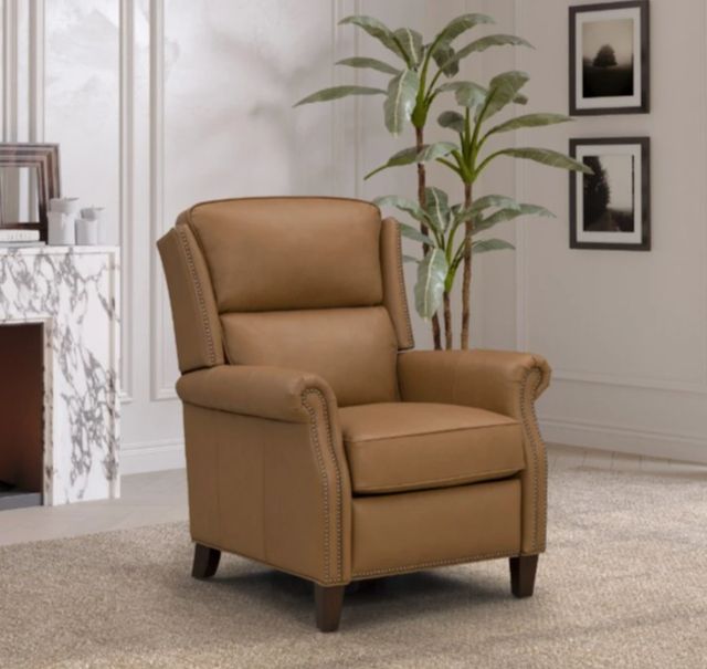 BarcaLounger® Shasta Elwood Cider Leather Manual Recliner-2