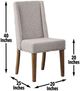 Steve Silver Co. Riverdale Beige/Driftwood Upholstered Dining Side Chair-2