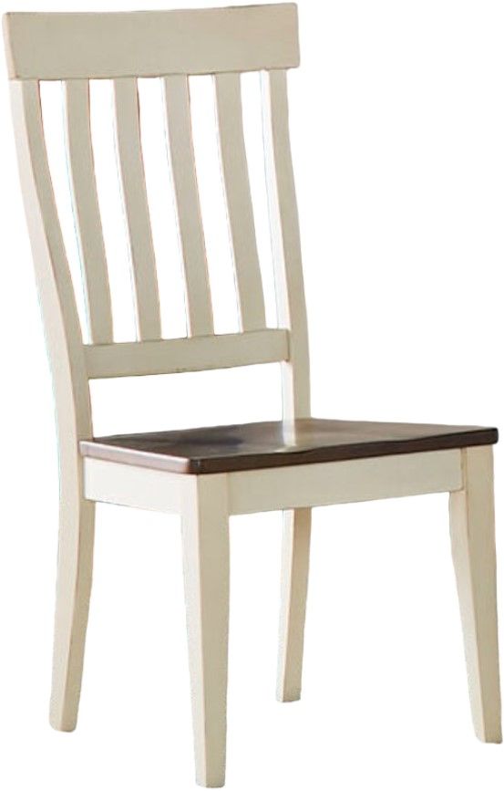 A-America® Mariposa Chalk/Cocoa Bean Slatback Dining Side Chair-0