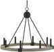 Currey & Company Burgos Antique Black/Gray Chandelier-0