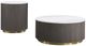 Coaster® Jason 2-Piece White Top Occasional Table with Charcoal/Gold Base Set-0