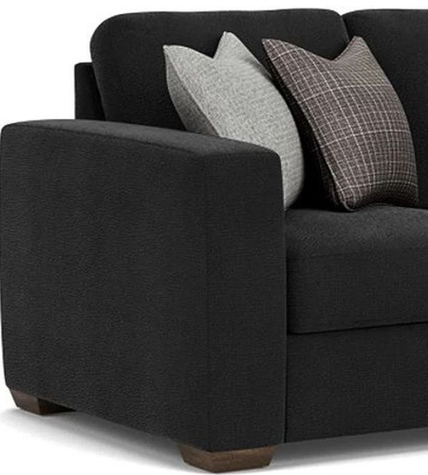 Flexsteel® Collins Gray Storm Three-Cushion Sofa-1