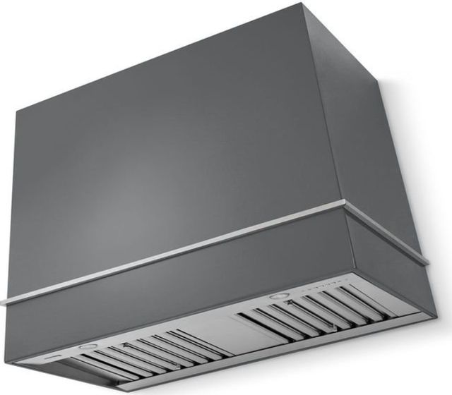 La Cornue CornuFé Loge 44" Graphite Wall Mounted Range Hood with Satin Chrome Trim-0